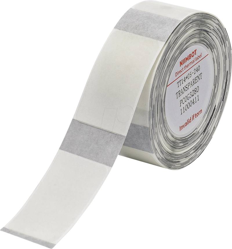 NIIM A2G88588001 - Etiketten, für Niimbot, 14 mm x 25 mm, transparent, 240 Stück von NIIMBOT