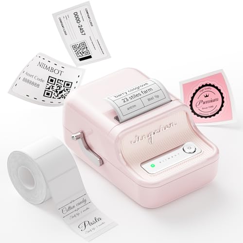 NIIMBOT B21 Etikettendrucker, Selbstklebendes Etikettiergerät Bluetooth Beschriftungsgerät Sticker Drucker Label Printer, Tragbares Label Printer für Barcode Einzelhandel Büro, Pink NIIMBOT B21 Etikettendrucker, Selbstklebendes Etikettiergerät Bluetooth Beschriftungsgerät Sticker Drucker Label Printer, Tragbares Label Printer für Barcode Einzelhandel Büro, Pink von NIIMBOT