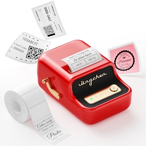 NIIMBOT B21 Etikettendrucker, Selbstklebendes Etikettiergerät Bluetooth Beschriftungsgerät Sticker Drucker Label Printer, Tragbares Label Printer für Barcode Einzelhandel Büro, Rot NIIMBOT B21 Etikettendrucker, Selbstklebendes Etikettiergerät Bluetooth Beschriftungsgerät Sticker Drucker Label Printer, Tragbares Label Printer für Barcode Einzelhandel Büro, Rot von NIIMBOT