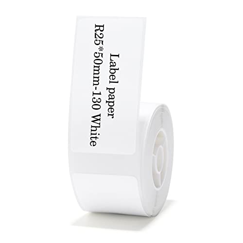NIIMBOT D101 Label Maker Tape, Thermopapier selbstklebende Aufkleber, 0.98 "x1.97"(25x50mm) weiße Etiketten für Unternehmen, 130 Etiketten pro Rolle von NIIMBOT