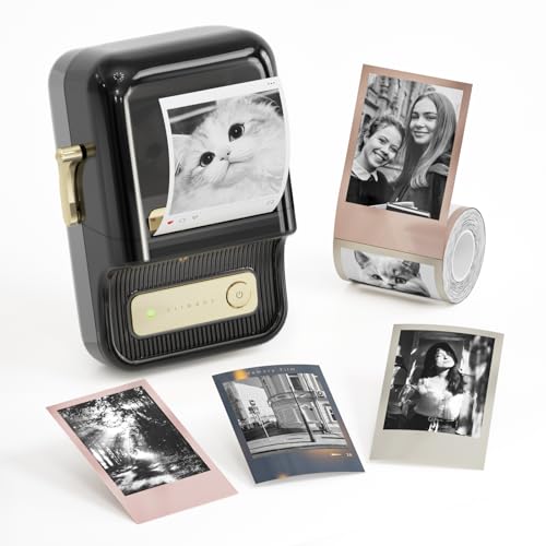 NIIMBOT Etikettendrucker B21 Pro, 300dpi Selbstklebendes Etikettiergerät Bluetooth Beschriftungsgerät Label Printer Fotodrucker für Lernen, Studiennotizen, Bilderdruck, Scrapbooking, Schwarz NIIMBOT Etikettendrucker B21 Pro, 300dpi Selbstklebendes Etikettiergerät Bluetooth Beschriftungsgerät Label Printer Fotodrucker für Lernen, Studiennotizen, Bilderdruck, Scrapbooking, Schwarz von NIIMBOT