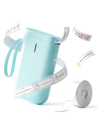 NIIMBOT Etikettendrucker D11, Tragbarer Beschriftungsgerät Bluetooth Etikettiergerät für Heimbüro, Kleinunternehmen, Lagerhaltung und Organisation, Wiederaufladbar, Grün von NIIMBOT