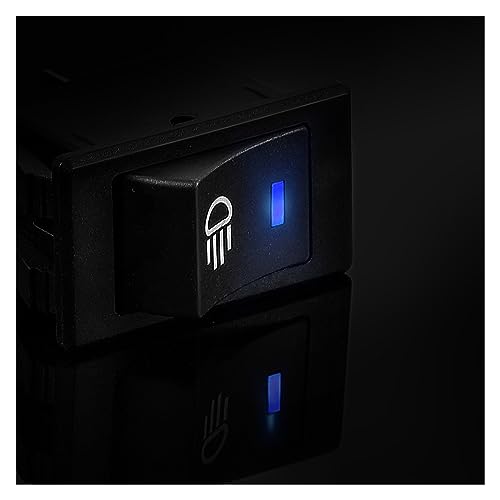 5 Stück Schalter für Nebelscheinwerfer für Auto 12 V DC 35 A LED Toggle Rocker Switch 4 Pin ON OFF 2 Positionen für Auto (Blaue LED) von NIKOIDIC