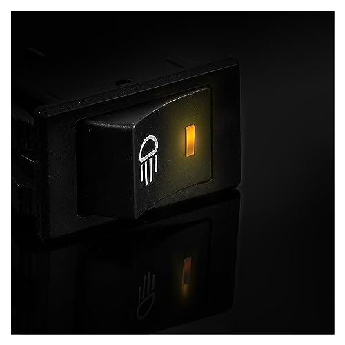 5 Stück Schalter für Nebelscheinwerfer für Auto 12 V DC 35 A LED Toggle Rocker Switch 4 Pin ON OFF 2 Positionen für Auto (gelbe LED) von NIKOIDIC
