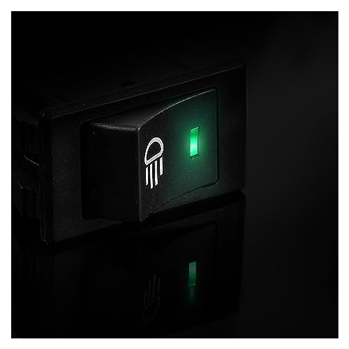5 Stück Schalter für Nebelscheinwerfer für Auto 12 V DC 35 A LED Toggle Rocker Switch 4 Pin ON OFF 2 Positionen für Auto (grüne LED) von NIKOIDIC