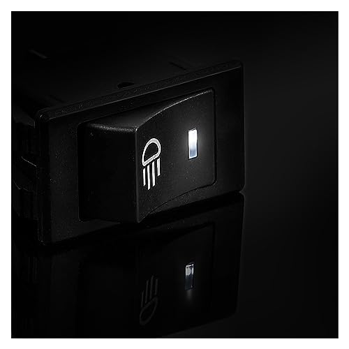 5 Stück Schalter für Nebelscheinwerfer für Auto 12 V DC 35 A LED Toggle Rocker Switch 4 Pin ON OFF 2 Positionen für Auto (weiße LED) von NIKOIDIC