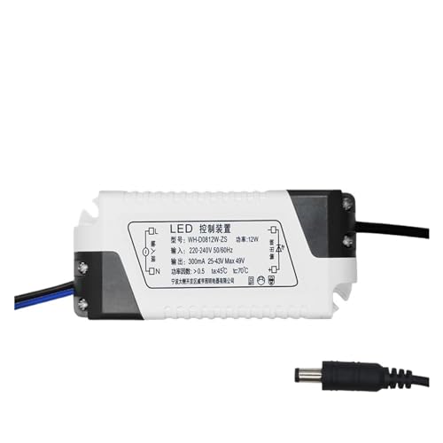 NIKOIDIC LED Konstantstromversorgung Deckenleuchte integriertes Vorschaltgerät mit dreifarbiger Dimmung (12 W LED männlich Header) von NIKOIDIC