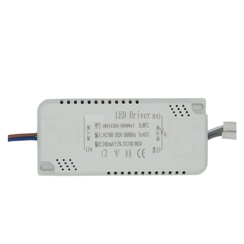 NIKOIDIC LED Konstantstromversorgung Deckenleuchte integriertes Vorschaltgerät mit dreifarbiger Dimmung (80 – 100 W, einfarbiger Doppelstecker) von NIKOIDIC