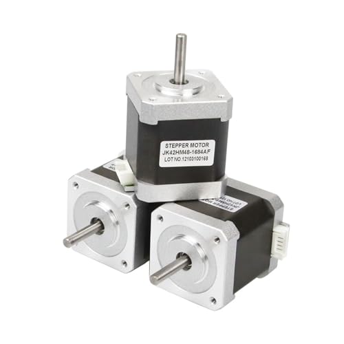 NIKOIDIC Schrittmotor Nema 17 0,9 Grad, 1,68 A, 48 mm, 44 ncm, Typ D, Schnitt/Welle, runder Schrittmotor Nema17 für Heimwerker, 3D-Drucker CNC (3 Stück 42HM48-168404AF) von NIKOIDIC