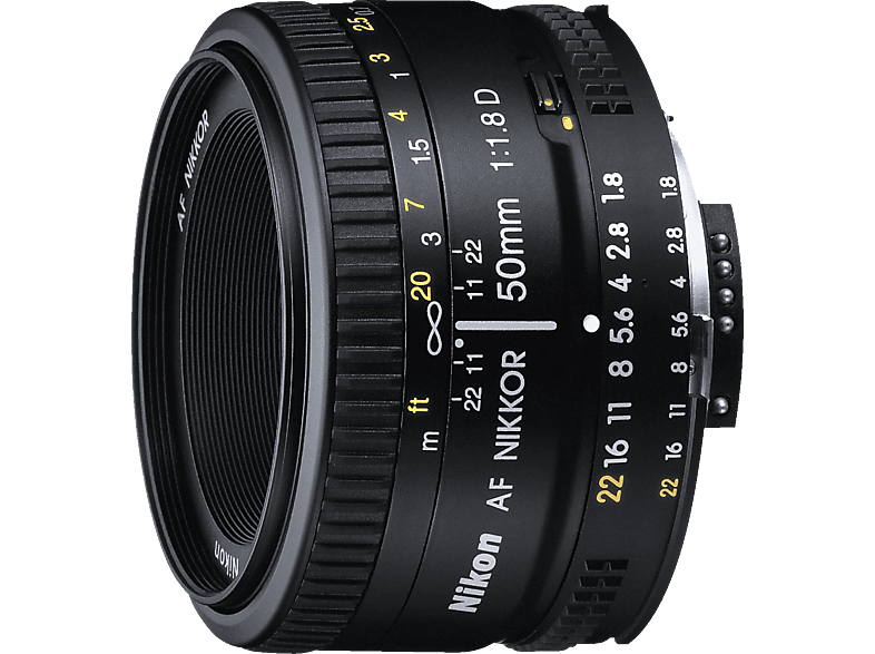 NIKON AF NIKKOR 50mm 1:1,8D - 50 mm f/1.8 (Objektiv für Nikon F-Mount, Schwarz) von NIKON