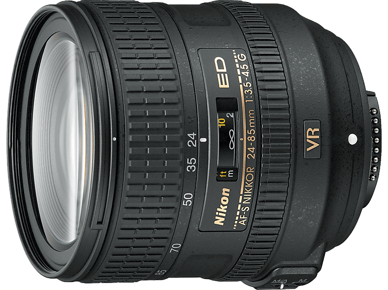 NIKON AF-S 24-85mm F/3,5-4,5G ED VR 24 mm - 85 f/3.5-5.6 AF-S, ED, (Objektiv für Nikon F-Mount, Schwarz) von NIKON