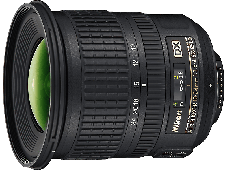 NIKON AF-S DX NIKKOR 10–24mm 1:3,5–4,5G ED 10 mm - 24 f/3.5-4.5 AF-S, ED, (Objektiv für Nikon F-Mount, Schwarz) von NIKON