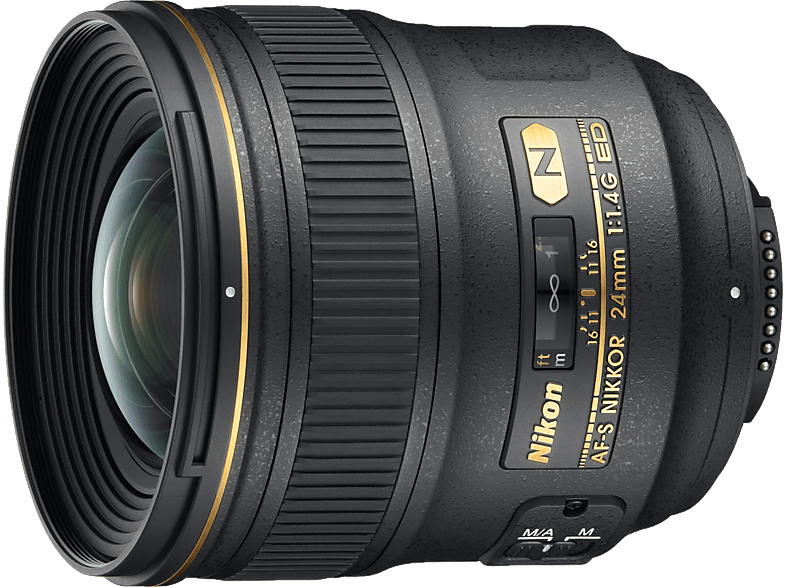 NIKON AF-S NIKKOR 24mm 1:1,4G ED - 24 mm f/1.4 AF-S, ED, N (Objektiv für Nikon F-Mount, Schwarz) von NIKON