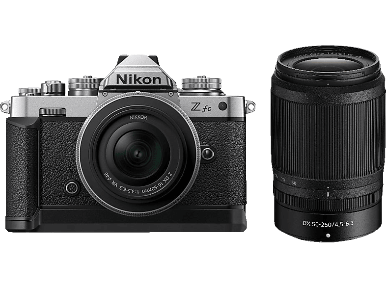 NIKON Z fc Kit Systemkamera mit Objektiv 16-50mm, 50-250 mm, 7,5 cm Display Touchscreen, WLAN von NIKON