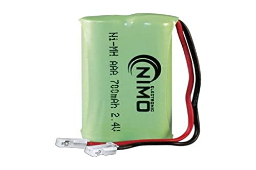 Nimo Akkupack, 2,4 V, 700 mAh, Nickel-Metallhydrid-Akku. von NIMO