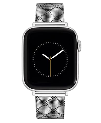 NINE WEST Fashion Mesh Armband für Apple Watch Sicheres, Verstellbares Apple Watch Band Ersatz, Passend Für Die Meisten Handgelenke - Silber, silber NINE WEST Fashion Mesh Armband für Apple Watch Sicheres, Verstellbares Apple Watch Band Ersatz, Passend Für Die Meisten Handgelenke - Silber, silber von NINE WEST