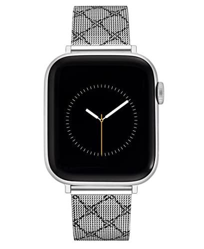 NINE WEST Fashion Mesh Armband für Apple Watch Sicheres, Verstellbares Apple Watch Band Ersatz, Passend Für Die Meisten Handgelenke - Silber, silber von NINE WEST