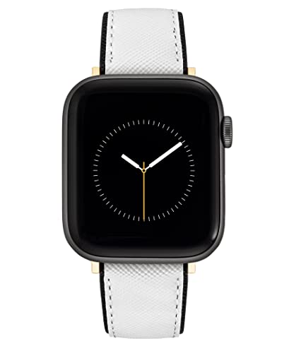 NINE WEST Modisches Armband für Apple Watch, sicher, verstellbar, Ersatzarmband, passend für die meisten Handgelenke, Weiß/Schwarz/Gold, Weiß/Schwarz/goldfarben NINE WEST Modisches Armband für Apple Watch, sicher, verstellbar, Ersatzarmband, passend für die meisten Handgelenke, Weiß/Schwarz/Gold, Weiß/Schwarz/goldfarben von NINE WEST