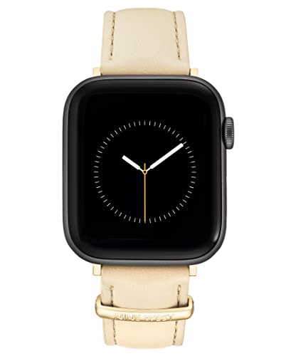 NINE WEST Modisches Armband für Apple Watch, sicher, verstellbar, Ersatzarmband für Apple Watch, passend für die meisten Handgelenke, Creme/Gold, Creme/Gold NINE WEST Modisches Armband für Apple Watch, sicher, verstellbar, Ersatzarmband für Apple Watch, passend für die meisten Handgelenke, Creme/Gold, Creme/Gold von NINE WEST