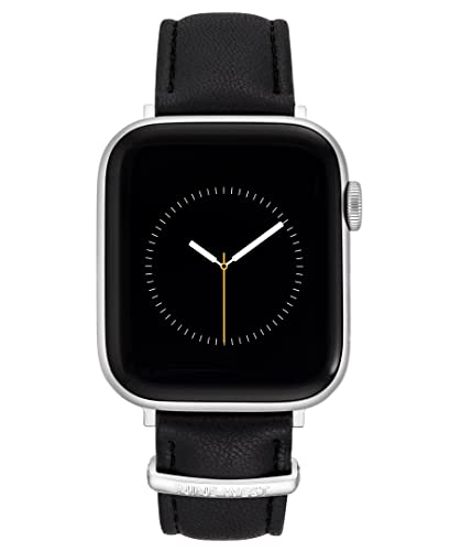 NINE WEST Modisches Armband für Apple Watch, sicher, verstellbar, Ersatzarmband für Apple Watch, passend für die meisten Handgelenke, schwarz/silber, schwarz/silber NINE WEST Modisches Armband für Apple Watch, sicher, verstellbar, Ersatzarmband für Apple Watch, passend für die meisten Handgelenke, schwarz/silber, schwarz/silber von NINE WEST