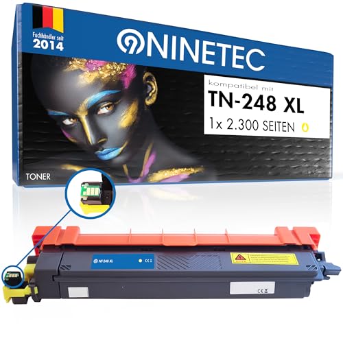 NINETEC 1 Toner mit Chip kompatibel mit Brother TN-248 XL 248XL Yellow für DCP-L 3515 CDW 3560 CDW HL-L 3240 CDW MFC-L 3740 CDN CDW Eco 8340 CDW 8390 CDW (2.300 Seiten) von NINETEC