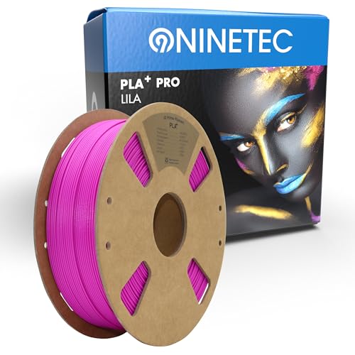 NINETEC BIO PLA+ Filament 1.75mm PLA Plus 3D Drucker Filament 1 kg Spule Maßgenauigkeit +/- 0,03mm PLA+ FDM Druckerverbrauchsmaterial PLA+ Pro Lila von NINETEC