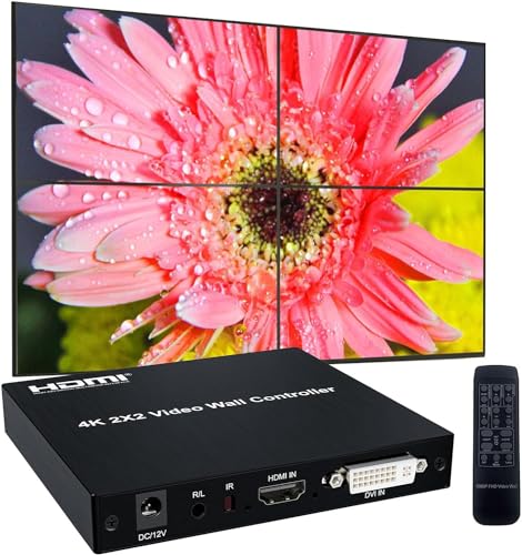 NINGKANGSHENG 4K 60HZ 2x2 Video Wall Controller HDMI/DVI Eingänge 4 HDMI Ausgang Video Processor Unterstützung 1X2 2X1 2X2 1X3 3X1 1X4 4X1 Spleißen des Bildschirms von NINGKANGSHENG