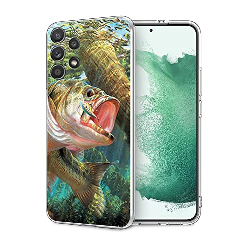Kompatibel mit Samsung Galaxy A52 5G Hülle, Barsch Fisch Springen Stoßfest Klar Design Muster Slim Weich Schutzhülle Kompatibel mit Samsung Galaxy A52 5G Hülle, Barsch Fisch Springen Stoßfest Klar Design Muster Slim Weich Schutzhülle von NINGPIYAYA