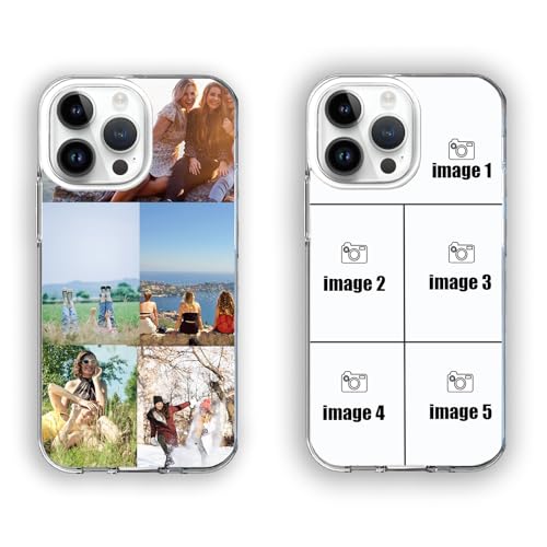 Personalisierte Foto Handyhülle für iPhone 15 14 13 12 11 Pro Max Mini Xr Xs X, Personalisierte Bild-Handyhülle, Gestalten Sie Ihre eigene Handyhülle, Geschenk für Familie, Freunde, Paare (5 Foto) von NINGSANJIN