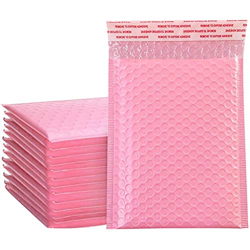 50 Stück Schaumstoff-Umschlagtaschen, selbstklebend, gepolsterte Umschläge mit Luftpolster-Versandtaschen, Packungen, Tasche, Pink von NINGWANG