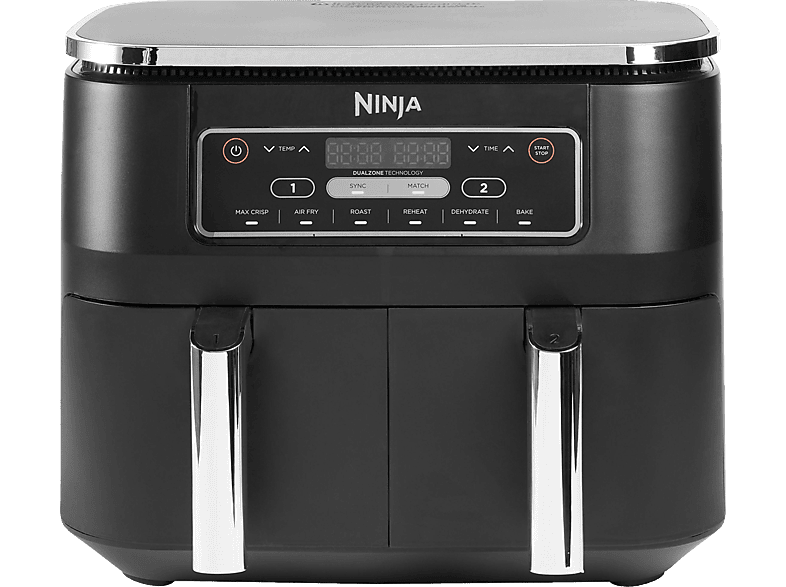 NINJA AF300EU Foodi Dual Zone Heißluftfritteuse 2400 Watt Grau von NINJA