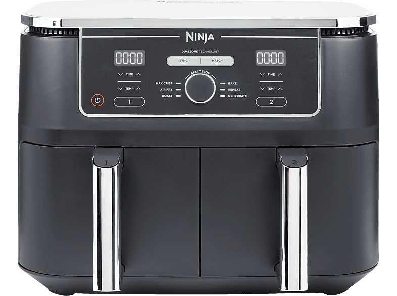NINJA AF400EU Foodi Max Dual Zone Heißluftfritteuse 2470 Watt Schwarz von NINJA