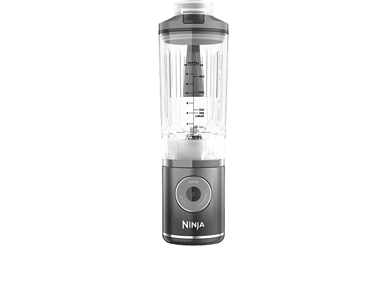 NINJA BC251EUY Blast Max Standmixer Grau (13,3 Volt, 0.49 l) von NINJA