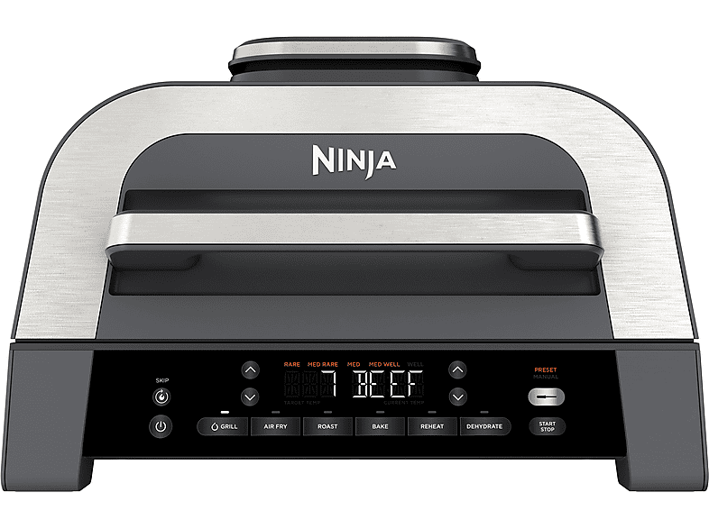 NINJA DG551EU 6-in-1 MAX Grill Heißluftfritteuse 1760 Watt Grau/Silber NINJA DG551EU 6-in-1 MAX Grill Heißluftfritteuse 1760 Watt Grau/Silber von NINJA
