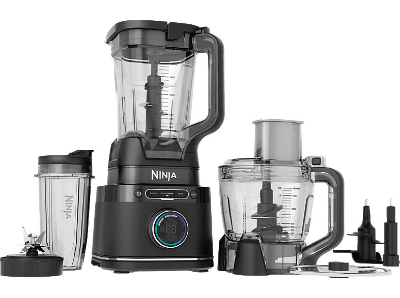 NINJA TB401EU Detect Power Mixer & Prozeccor Pro Standmixer Schwarz (1200 Watt, 1.9 l) von NINJA