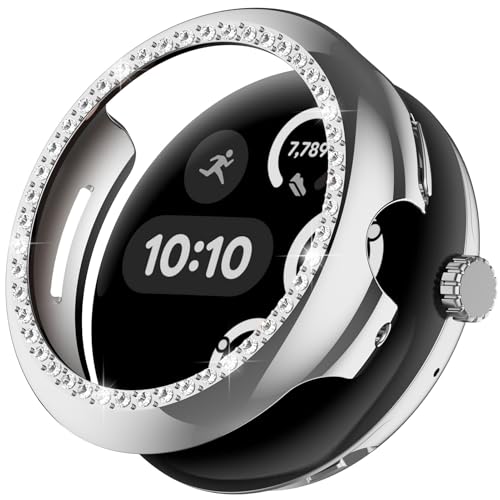 NINKI Bling Hülle für Google Pixel Watch 3 Schutzhülle 41mm Gold Google Pixel Watch 3 Protector Case 41mm Pixel Watch 3 Hülle 41mm Gold PC Bumper für Google Pixel Watch 3 41mm Hülle - Silber NINKI Bling Hülle für Google Pixel Watch 3 Schutzhülle 41mm Gold Google Pixel Watch 3 Protector Case 41mm Pixel Watch 3 Hülle 41mm Gold PC Bumper für Google Pixel Watch 3 41mm Hülle - Silber von NINKI