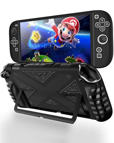 NINKI Controller Skin für Nintendo Switch 2 Hülle Ständer Anti-Rutsch,Stoßfeste Case Slim PC/TPU Silikon hülle für 2025 Nintendo Switch 2 Schutzhülle für Switch 2 Controller Protector, Schwarz NINKI Controller Skin für Nintendo Switch 2 Hülle Ständer Anti-Rutsch,Stoßfeste Case Slim PC/TPU Silikon hülle für 2025 Nintendo Switch 2 Schutzhülle für Switch 2 Controller Protector, Schwarz von NINKI