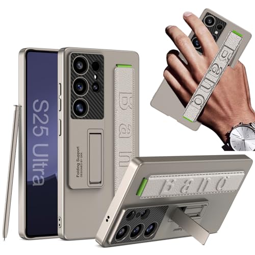 NINKI Grau Case für Samsung S25 Ultra Phone Hülle mit Ständer für Armband,Harte Schutzhülle für Galaxy S25 Ultra Thin Case,Heavy Duty Phone handyhülle für S25 Ultra 5G Handy hülle Kickstand NINKI Grau Case für Samsung S25 Ultra Phone Hülle mit Ständer für Armband,Harte Schutzhülle für Galaxy S25 Ultra Thin Case,Heavy Duty Phone handyhülle für S25 Ultra 5G Handy hülle Kickstand von NINKI