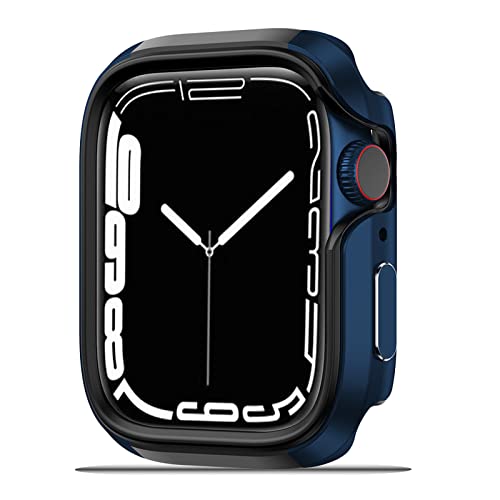 NINKI Kompatibel mit Apple Watch 7 41 mm blau Hülle, kratzfester Metallstoßfänger 41 mm Hülle für Apple Watch Series7 Stoßfeste TPU-Rundum-Schutzhülle für iWatch Series 7 Schutzhülle 41 mm von NINKI