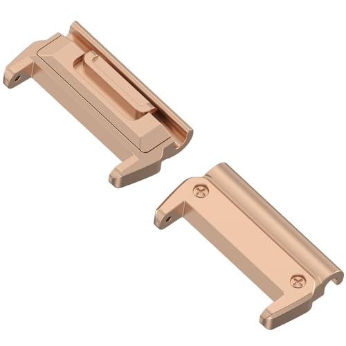 NINKI Kompatibel mit Garmin Fenix 8 43mm Armband Classic Smartwatch Band Adapter, Edelstahl Band Connector Adapter Ersatz für Fenix 8 Bänder 43mm Rosegold von NINKI