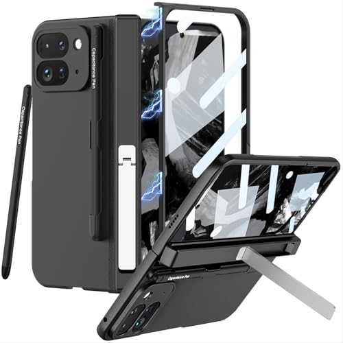 NINKI Kompatibel mit Google Pixel 9 Pro Fold Hülle mit Stylus, Displaysschutz Hülle Ständer handyhülle Stift Schutzhülle Telefonhülle für Google Pixel 9 Pro Fold Magnetic Case mit Kickstand Schwarz NINKI Kompatibel mit Google Pixel 9 Pro Fold Hülle mit Stylus, Displaysschutz Hülle Ständer handyhülle Stift Schutzhülle Telefonhülle für Google Pixel 9 Pro Fold Magnetic Case mit Kickstand Schwarz von NINKI