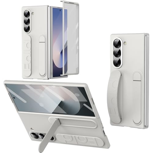 NINKI für Fold 6 Armband Case mit Kickstand Samsung Galaxy Z fold 6 hülle mit Displayschutz Galaxy Z fold 6 hülle Hülle mit Band für Galaxy Z Fold 6 handschlaufe Handy hülle Schutzhülle Weiß NINKI für Fold 6 Armband Case mit Kickstand Samsung Galaxy Z fold 6 hülle mit Displayschutz Galaxy Z fold 6 hülle Hülle mit Band für Galaxy Z Fold 6 handschlaufe Handy hülle Schutzhülle Weiß von NINKI