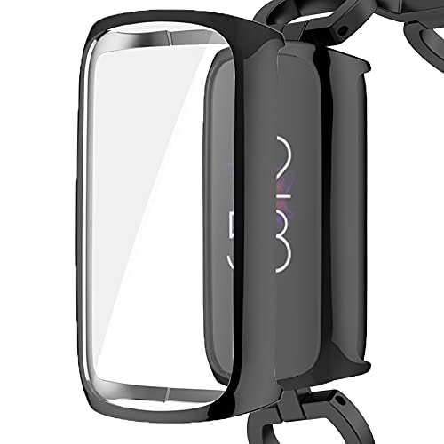 NINKI Kompatible mit Fitbit Luxe Full Coverage Displayschutzhülle, weich TPU Schutzhülle, schwarz Hülle für Fitbit Luxe/Fitbit Luxe Special Edition Smart Watch hülle Protector Case – Schwarz von NINKI