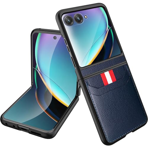 NINKI Leder-Schutzhülle für Moto Razr 2025, Kartenhalter, niedliches Moto Razr 60, Handyhülle für Motorola Razr 2025, Hartschale, schlanke Kamera-Displayschutzfolie für Motorola Razr2025/Razr2024 NINKI Leder-Schutzhülle für Moto Razr 2025, Kartenhalter, niedliches Moto Razr 60, Handyhülle für Motorola Razr 2025, Hartschale, schlanke Kamera-Displayschutzfolie für Motorola Razr2025/Razr2024 von NINKI
