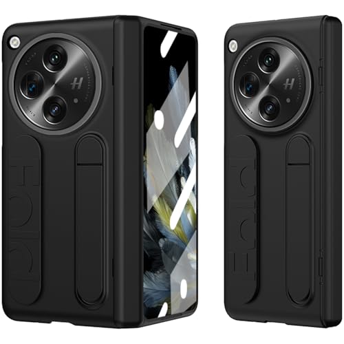 NINKI für OnePlus Open Case mit Screen Protector Armband OnePlus Open hülle mit Frontbildschirm Schwarz von NINKI