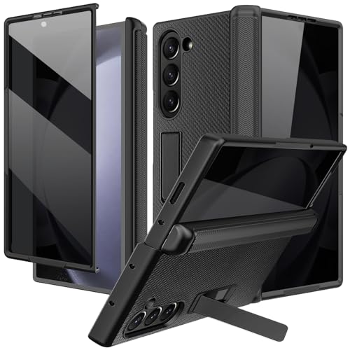 NINKI für Samsung Galaxy Z Fold 6 Hülle mit Privacy Screen Protector Magnetic ständer, Scharnier handyhülle für Samsung Z Fold 6 Case, Anti Spy Cover für Galaxy Z Fold 6 Schutzhülle Kohlefaser NINKI für Samsung Galaxy Z Fold 6 Hülle mit Privacy Screen Protector Magnetic ständer, Scharnier handyhülle für Samsung Z Fold 6 Case, Anti Spy Cover für Galaxy Z Fold 6 Schutzhülle Kohlefaser von NINKI