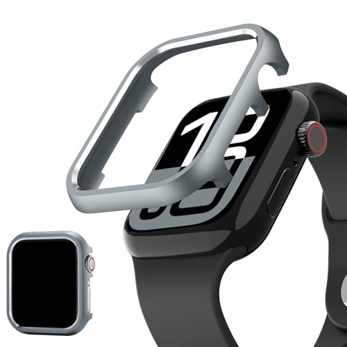NINKI hülle für Apple Watch 10 hülle 42mm schutzhülle Metall, Hard Protector Metallgehäuse für iWatch 10 Schutzhülle[Kein Bildschirmschutz] hülle für Apple Watch 10 schutzhülle 42mm Grau von NINKI