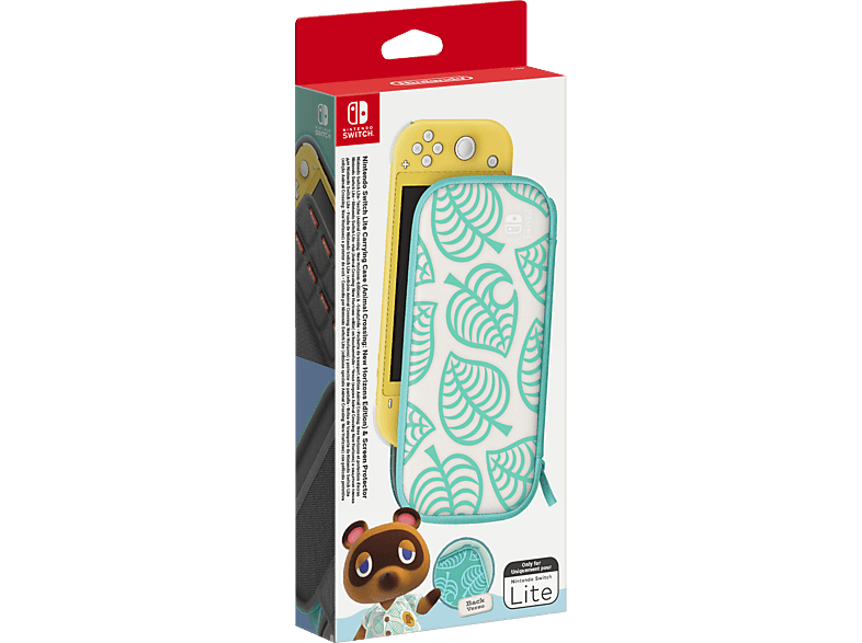 NINTENDO Switch Lite-Tasche (Animal Crossing: New Horizons-Edition) & -Schutzfolie Zubehörset, Pastell-Blau/Weiß/Pastell-Grün von NINTENDO
