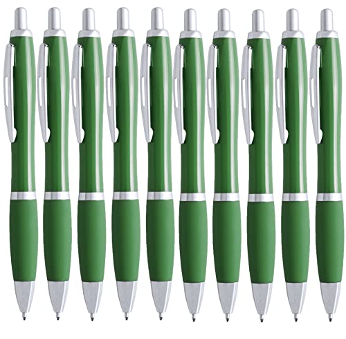 NIPORO 50 Kugelschreiber Grün ergonomisch mit rutschfester Griffzone und Großraum Mine in Blau (Grün) von NIPORO