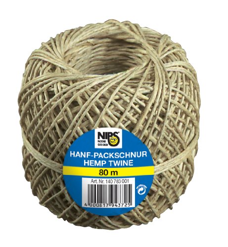 NIPS 140783001 PACKSCHNUR HANF, 80 m, natur von NIPS